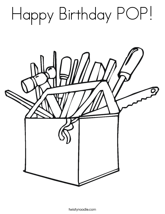 685x886 Happy Birthday Pop Coloring Page