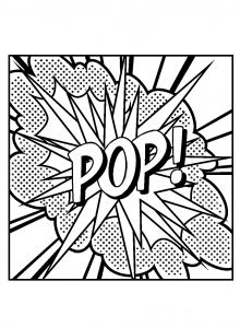 100% Free Coloring Page Of Roy Lichtenstein Painting 220x300 100% Free Coloring Page Of Roy Lichtenstein Painting