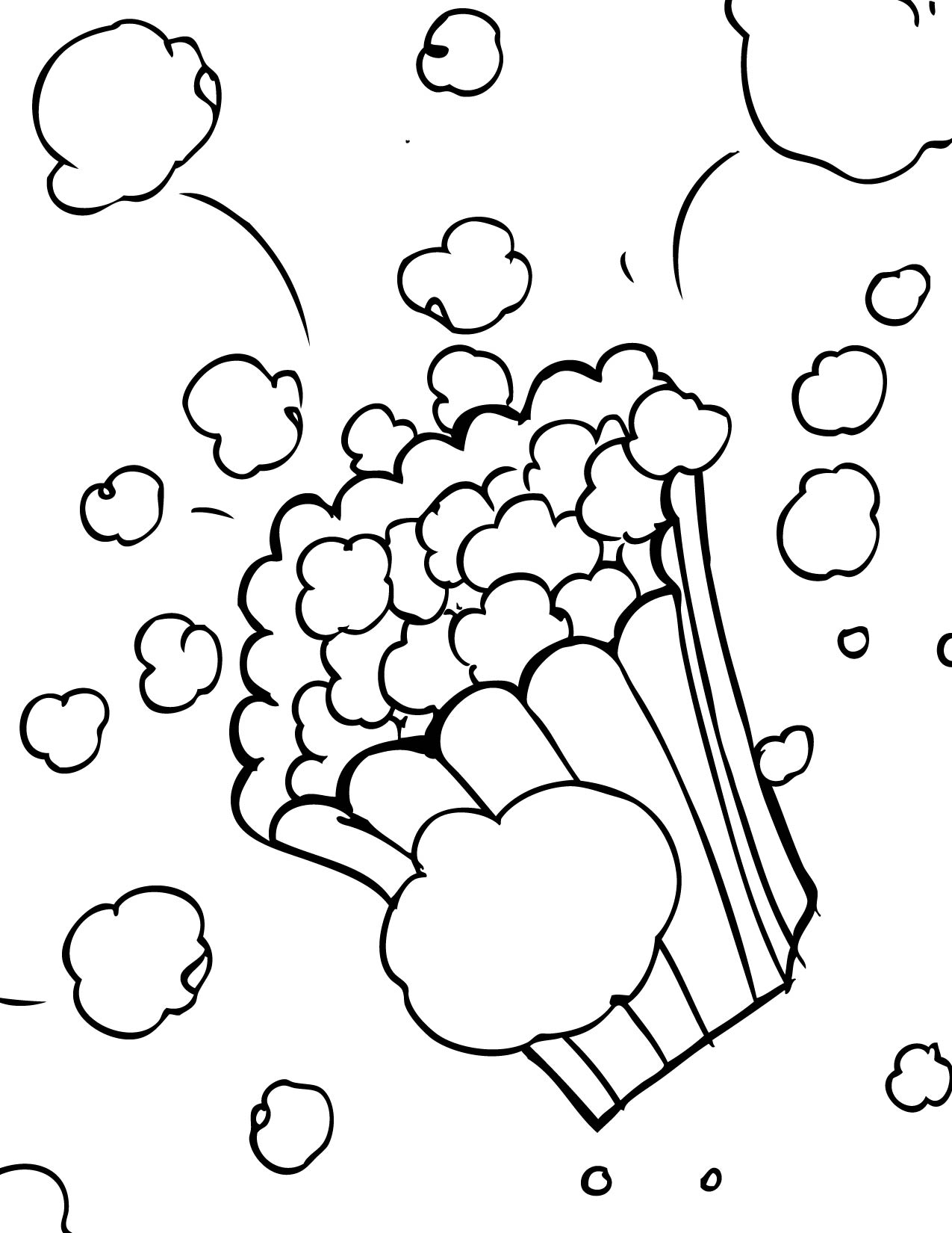 1275x1650 Popcorn Coloring Page