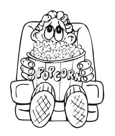 Popcorn Coloring Page at GetColorings.com | Free printable colorings ...