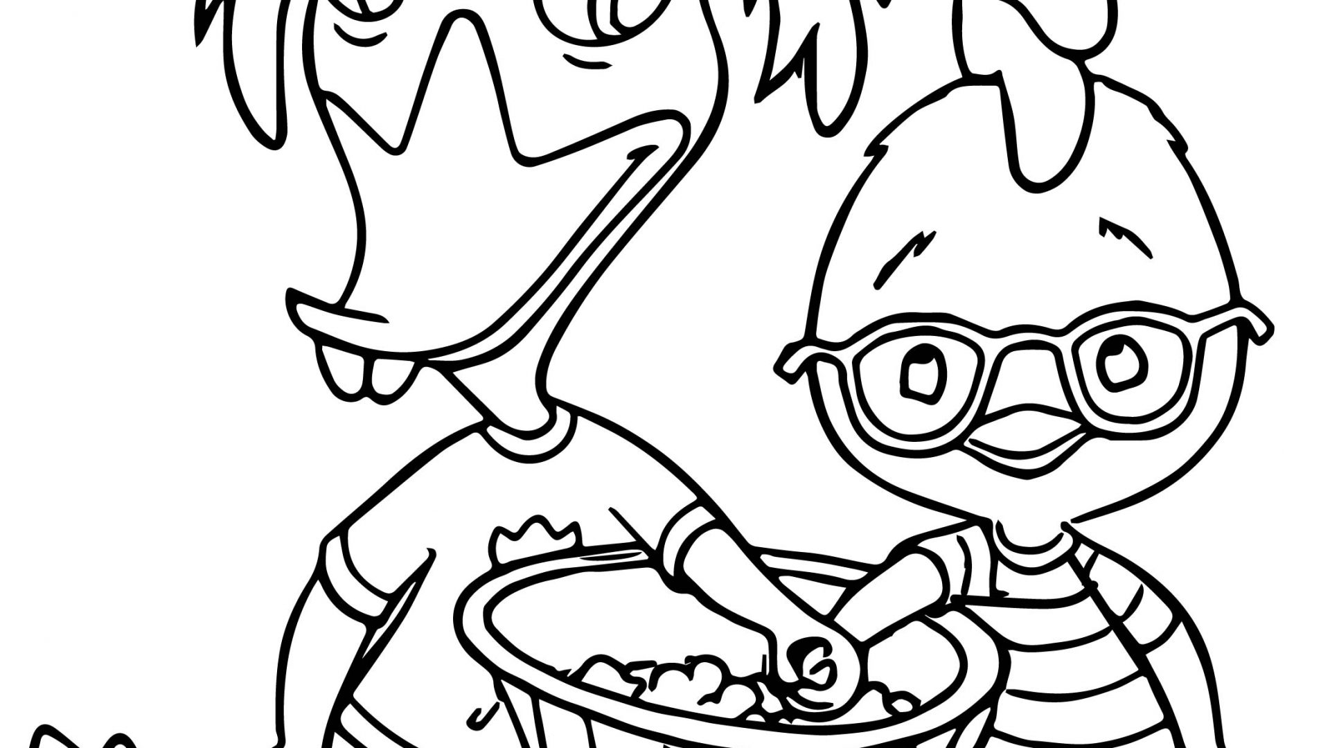 1920x1080 Chicken Little Is Dancing Coloring Sheets General Pages Free
