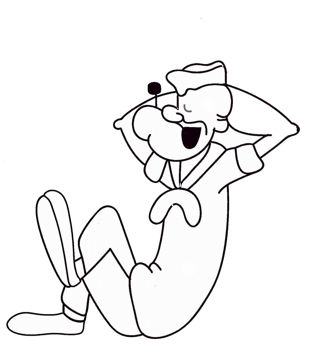 1027x1200 Popeye Coloring Pages