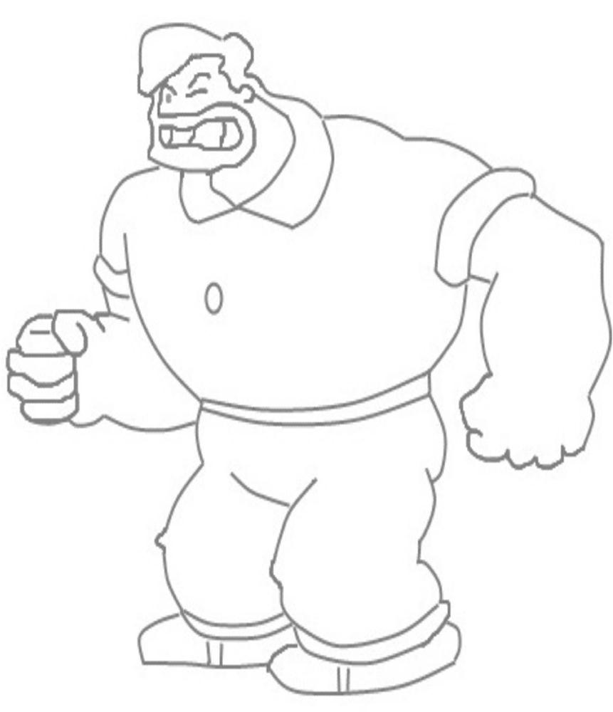 861x1000 Bluto Character Printable Coloring Page For Kids