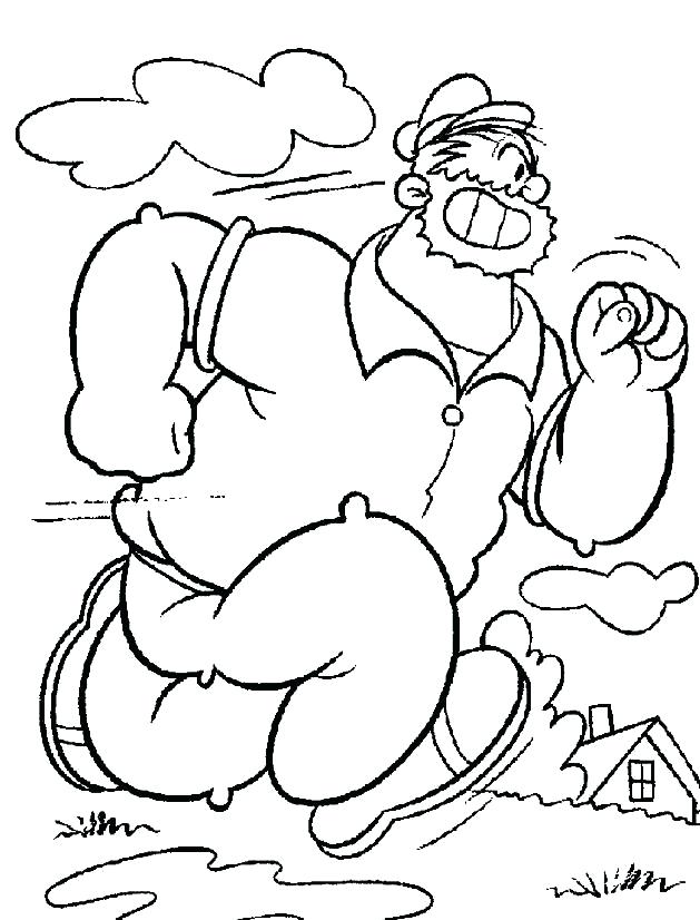 629x826 Coloring Pages For Kids Coloring Pages For Kids Popeye Cartoon