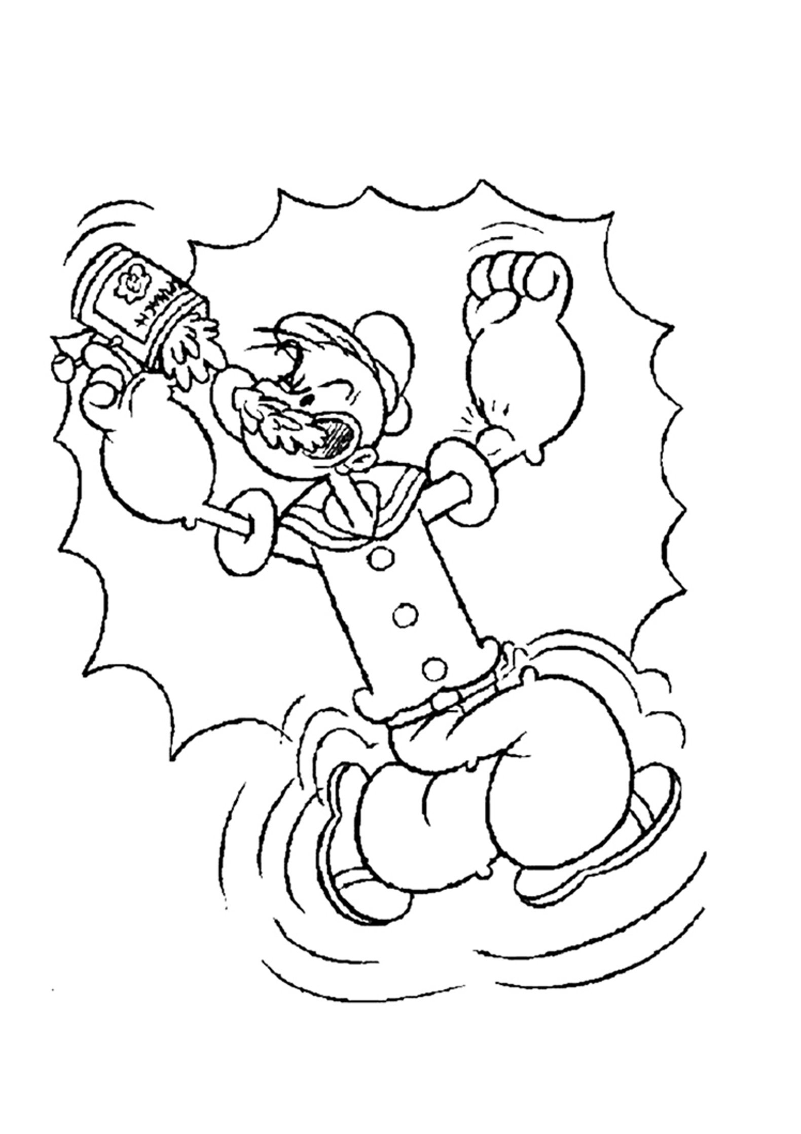 1580x2237 Eating Spinach Popeye Coloring Pages Cartoon Coloring Pages