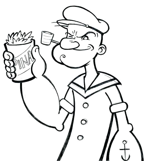 Popeye Coloring Pages Coloring Pages Adult Coloring Pages And Book 618x682 Popeye Coloring Pages Coloring Pages Adult Coloring Pages And Book