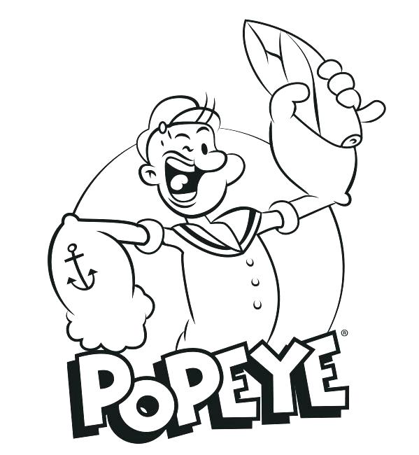 Popeye Coloring Pages Sailor Man Coloring Pages Popeye 599x650 Popeye Coloring Pages Sailor Man Coloring Pages Popeye