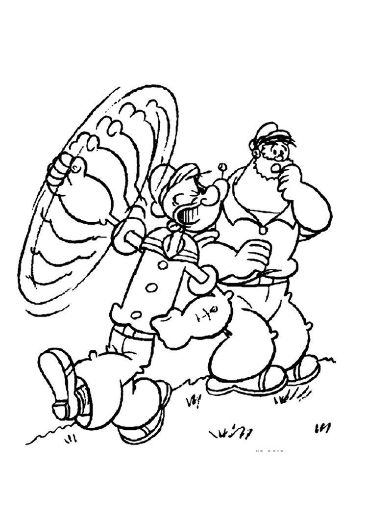 Popeye The Sailor Coloring Page. More Tv Series Coloring Sheets 749x1060 Popeye The Sailor Coloring Page. More Tv Series Coloring Sheets