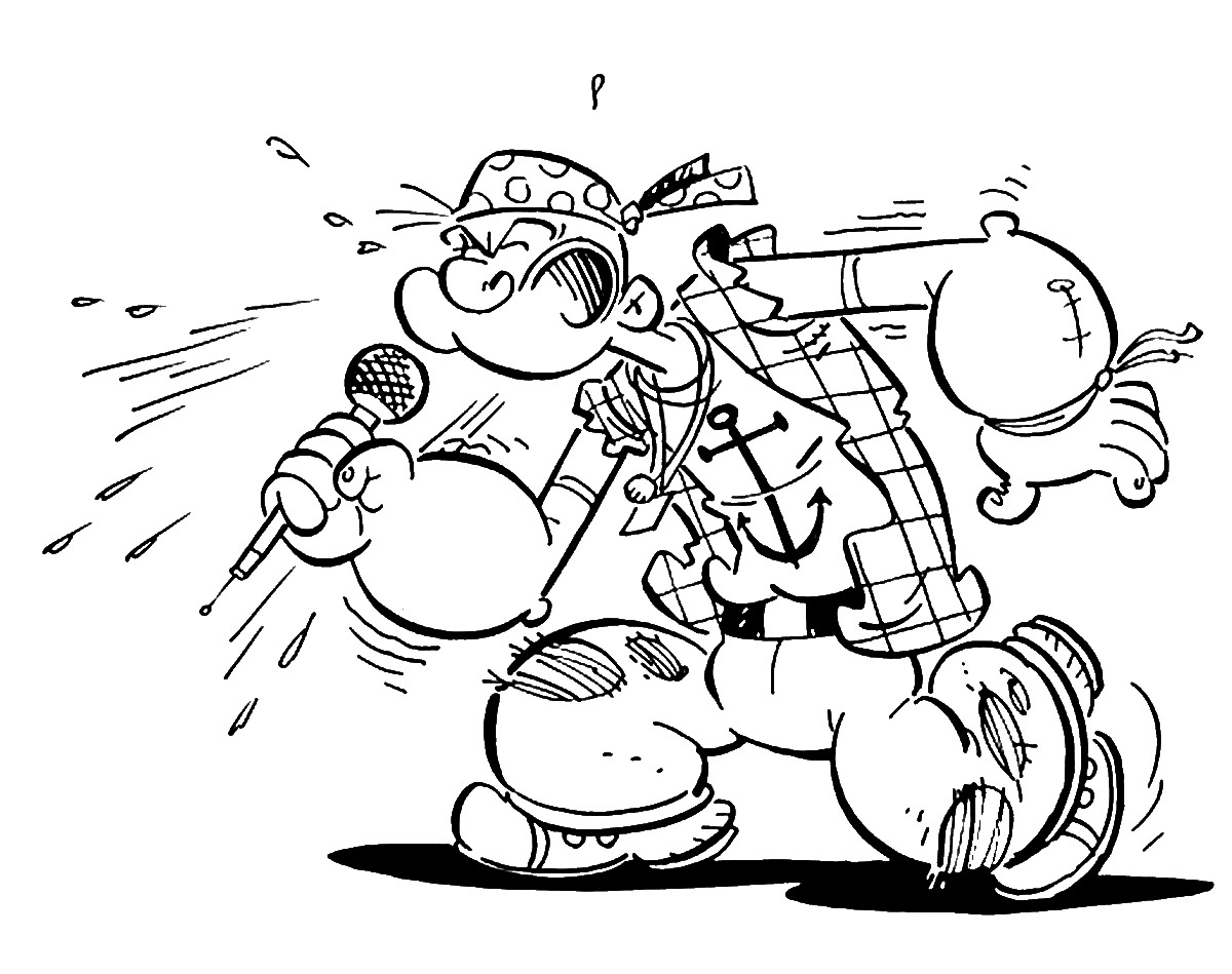 Popeye Coloring Pages 360coloringpages 1200x949 Popeye Coloring Pages 360coloringpages