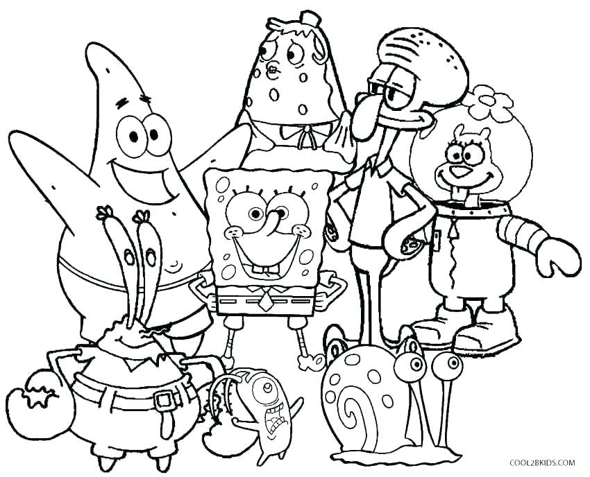 850x688 Spongebob Coloring Pages Popular Coloring Page Sponge Bob Square