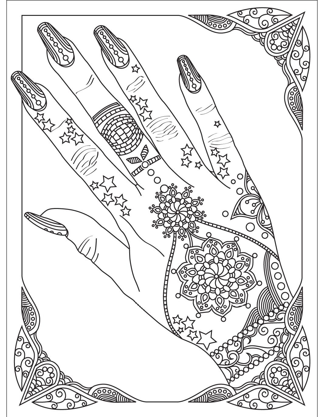 1066x1369 Awesome Nails Colorish Coloring Book App For Adults By