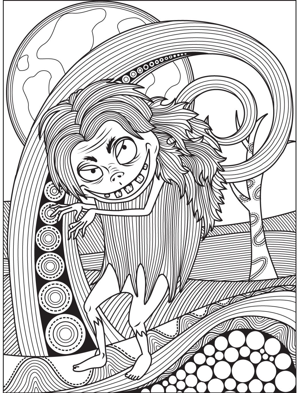 1043x1369 Best Halloween Coloring Page Colorish App For Adults Pict