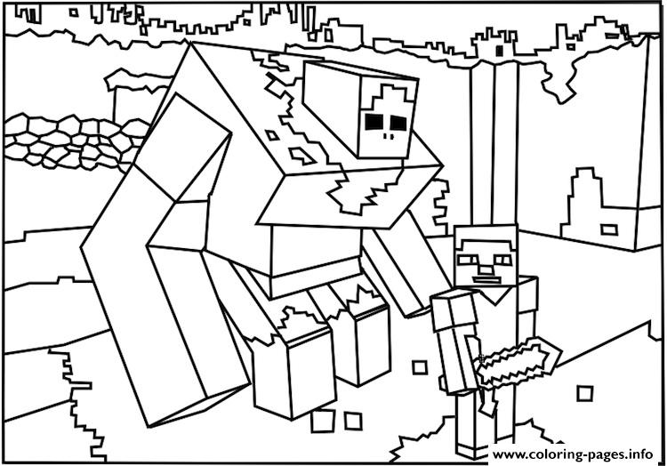 750x524 Printable Minecraft Coloring Pages