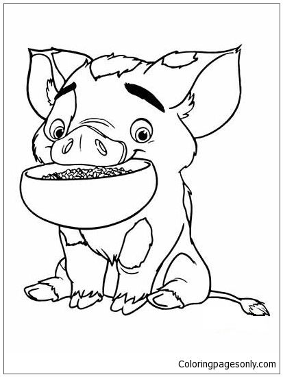 413x550 Pua Pig From Moana 2 Coloring Page