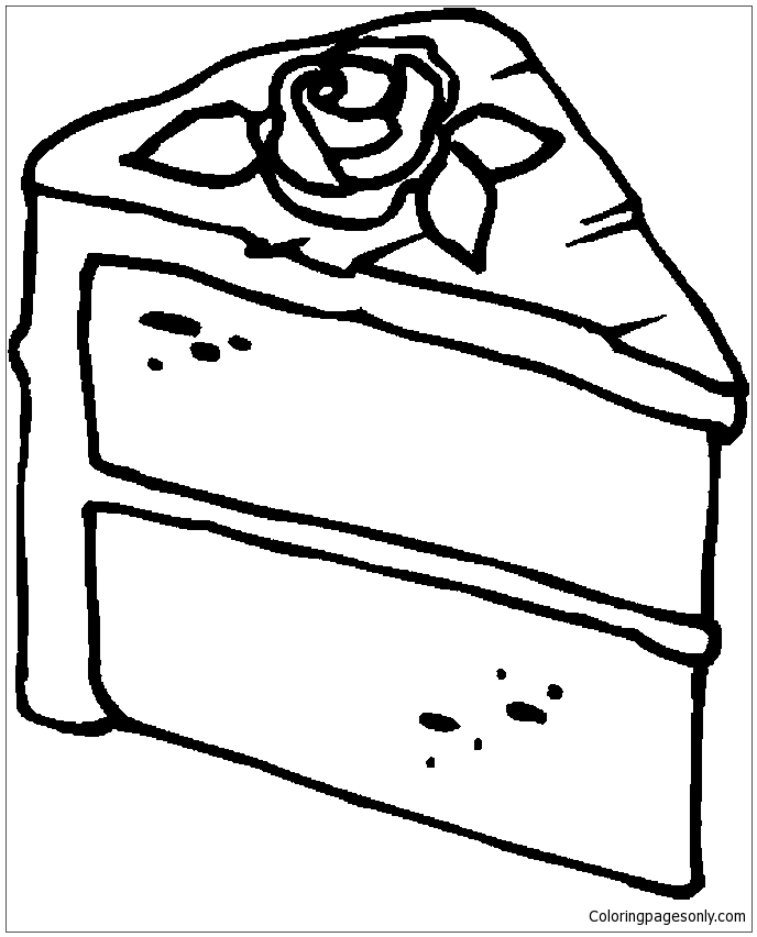 688x852 Slice Of Cake Coloring Page