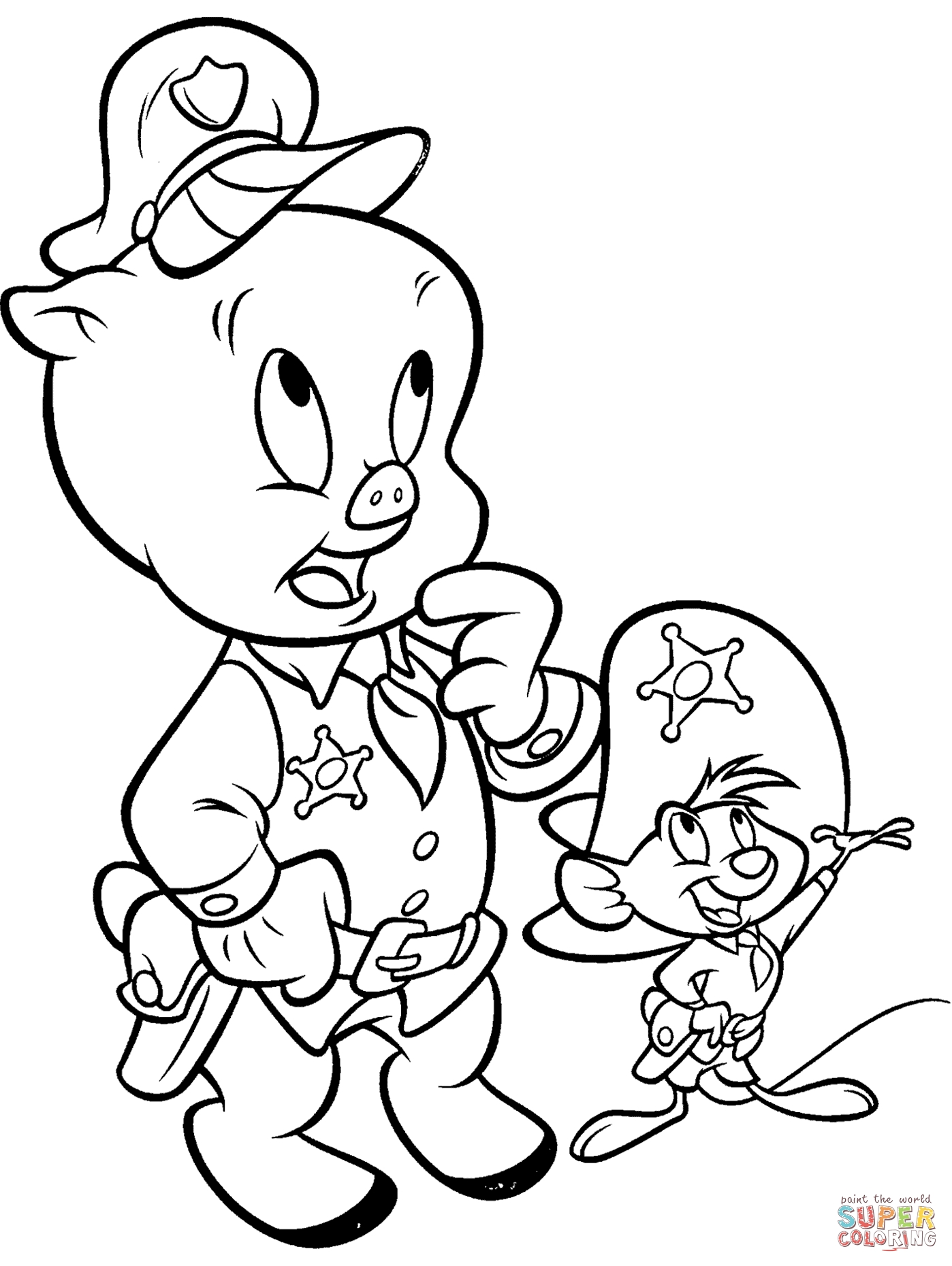 1398x1860 Porky Pig Coloring Pages Gallery Coloring For Kids 2018