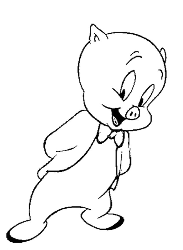633x862 Cute Porky Pig Coloring Pages