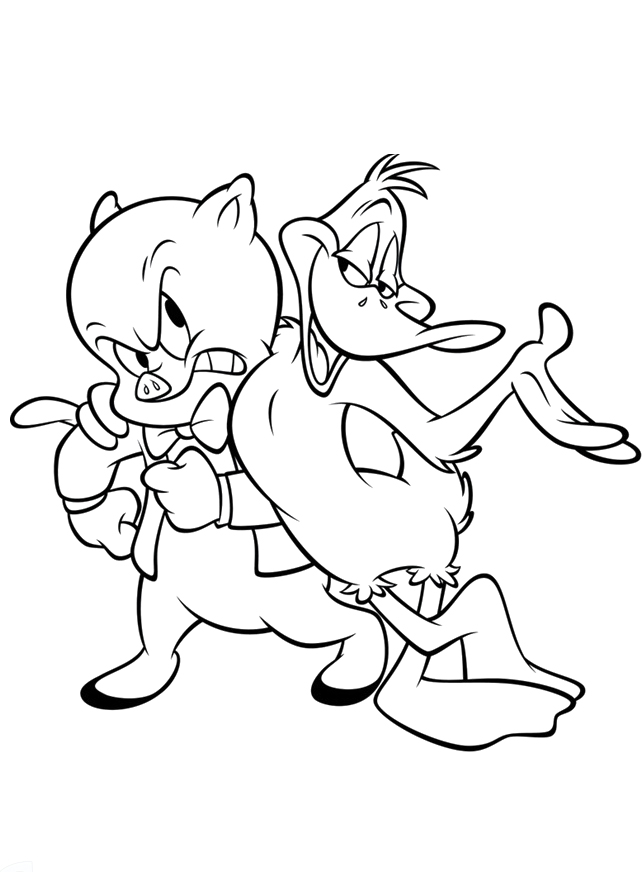 Porky Pig Felt Very Annoyed Coloring Pages 643x872 Porky Pig Felt Very Annoyed Coloring Pages