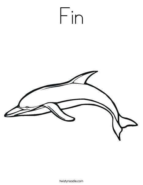 468x605 Fin Coloring Page