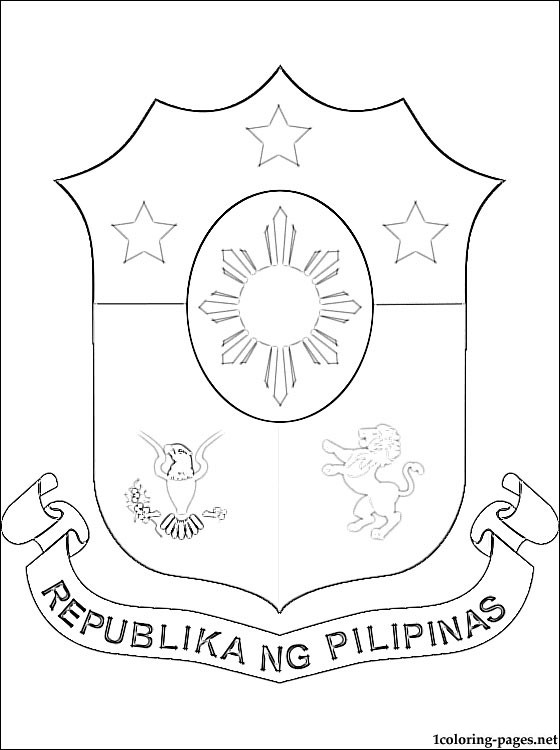 Philippines Coat Of Arms Coloring Page Coloring Pages 560x750 Philippines Coat Of Arms Coloring Page Coloring Pages