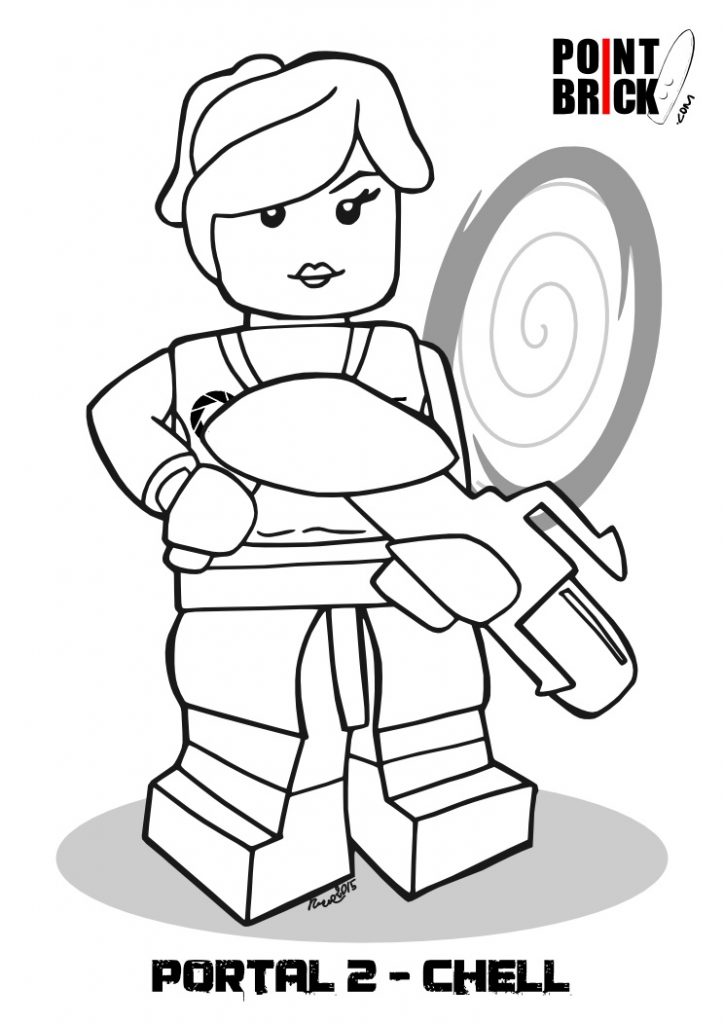 Portal 2 Coloring Pages 724x1024 Portal 2 Coloring Pages