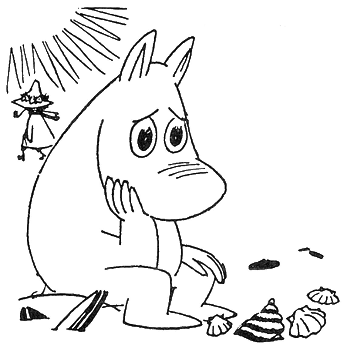The Moomins Coloring Pages 1200x1181 The Moomins Coloring Pages