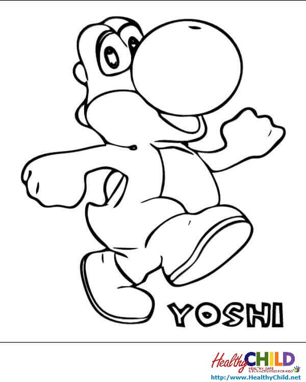 Yoshi Coloring Page 600x750 Yoshi Coloring Page