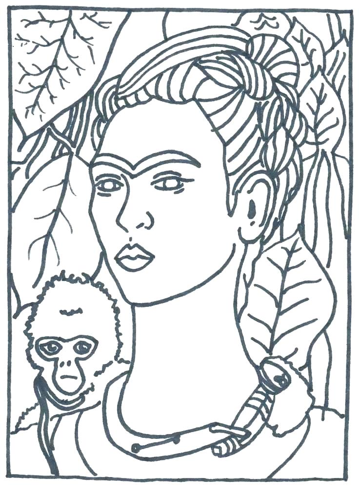 Famous Artist Coloring Pages Self Portrait Coloring Page Famous 736x1021 Famous Artist Coloring Pages Self Portrait Coloring Page Famous