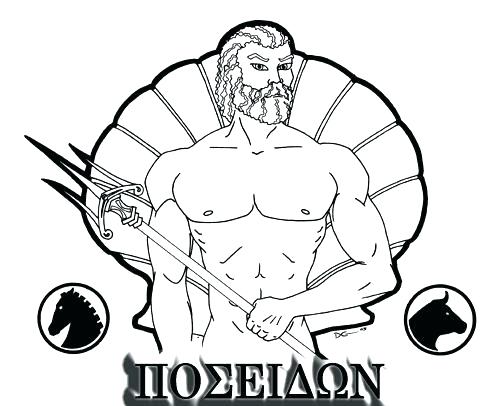 500x406 Poseidon Coloring Pages Coloring Pages More Pictures S Trident