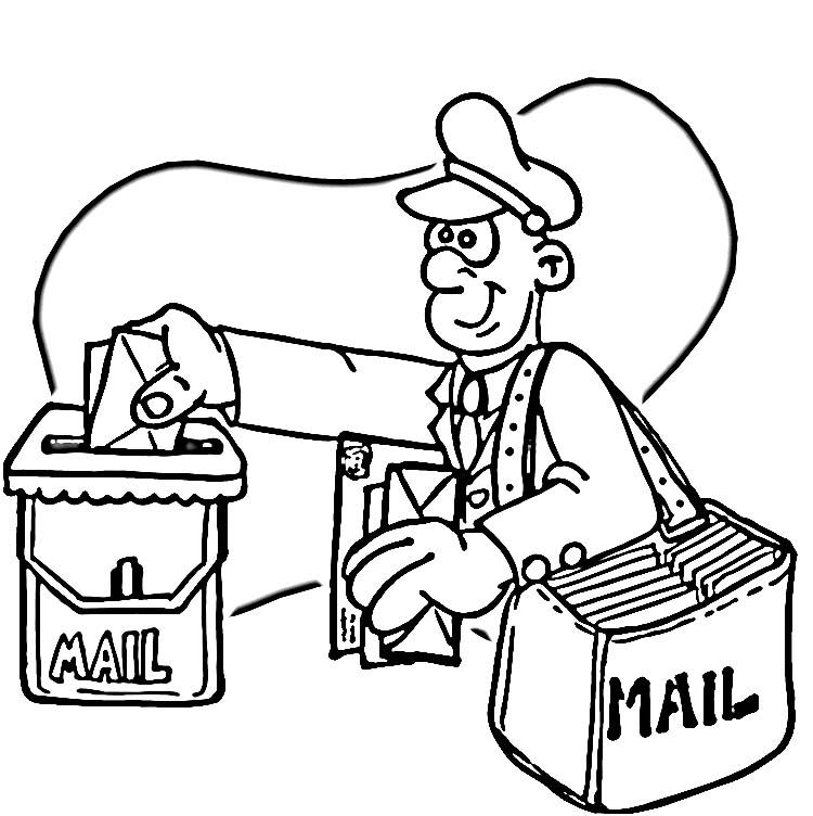 Post Office Coloring Pages For Kids Brooks Pin 750x752 Post Office Coloring Pages For Kids Brooks Pin