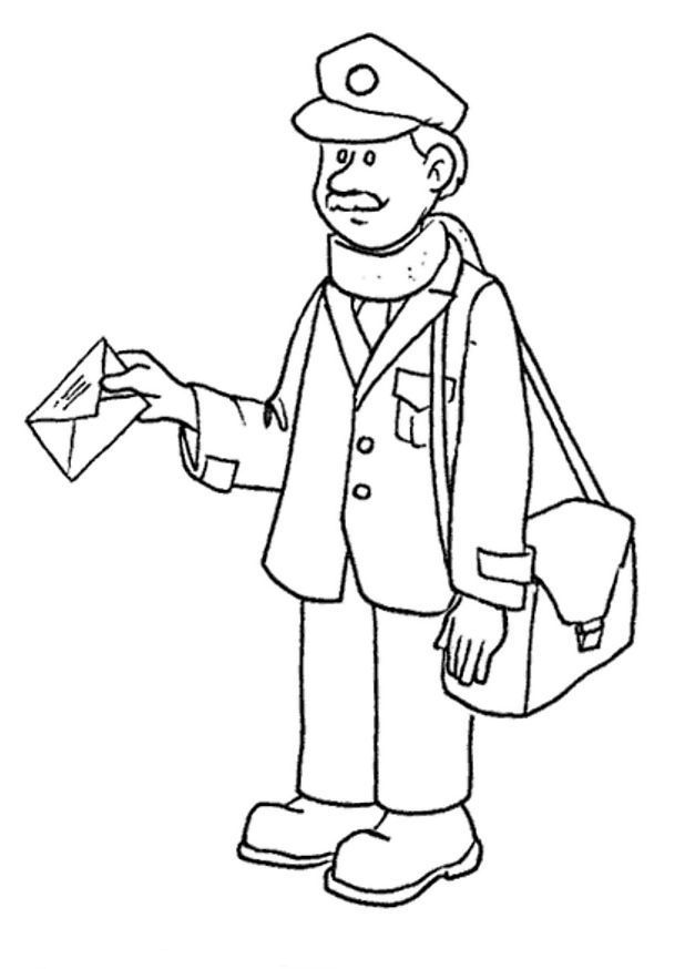 Postman 3 Coloring Page Post Office School 618x874 Postman 3 Coloring Page Post Office School
