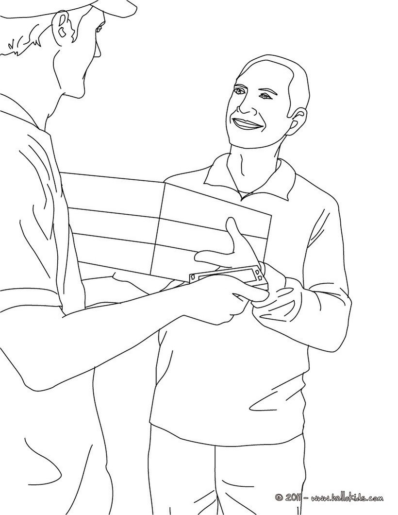 Postman In The Parcel Post Office Coloring Pages 820x1060 Postman In The Parcel Post Office Coloring Pages