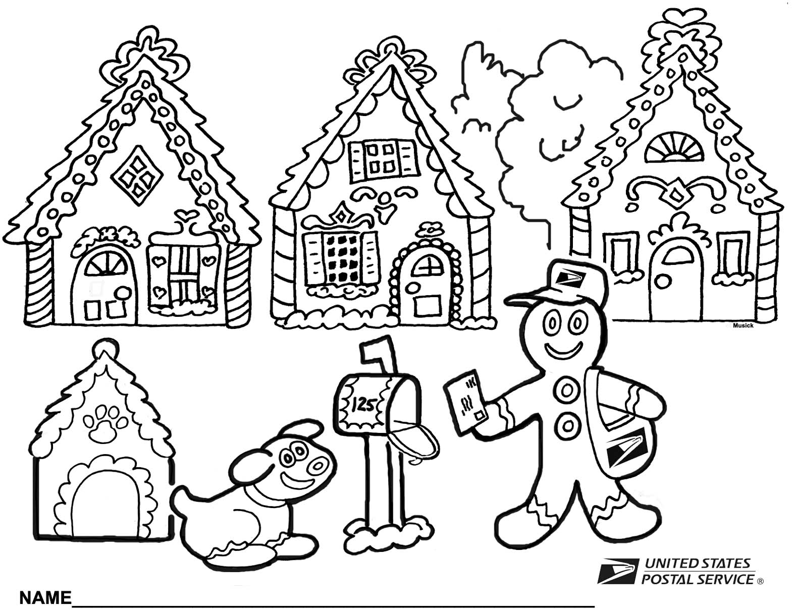 1575x1217 2013 Christmas Coloring Page Your Postal Blog