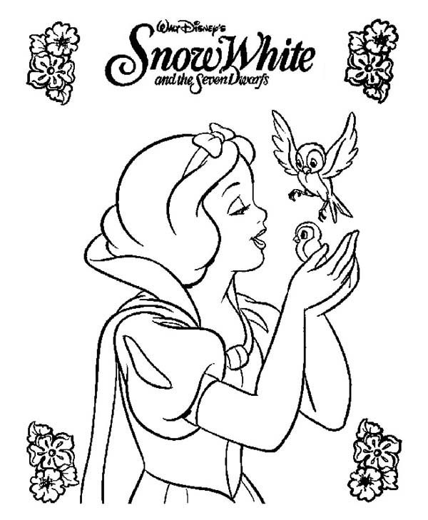 600x729 Snow White Movie Poster Coloring Page Color Luna