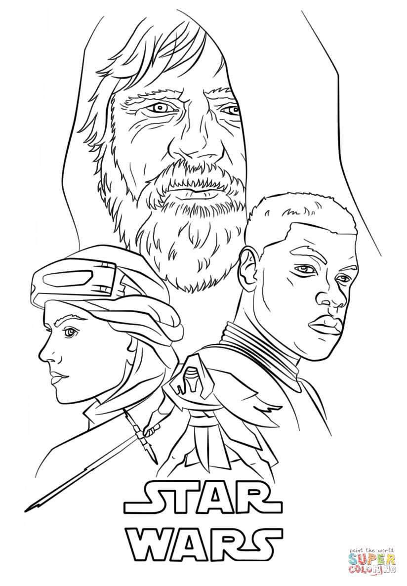 824x1186 The Force Awakens Poster Coloring Page Free Printable Pages Also