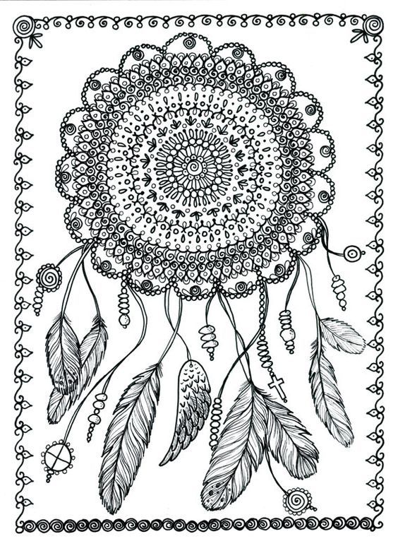Colouring Dreamcatcher Colouring Pages Poster 564x766 Colouring Dreamcatcher Colouring Pages Poster