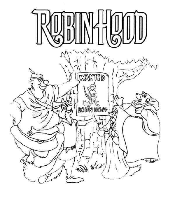Robin Hood Wanted Poster Coloring Pages Best Place To Color 600x690 Robin Hood Wanted Poster Coloring Pages Best Place To Color