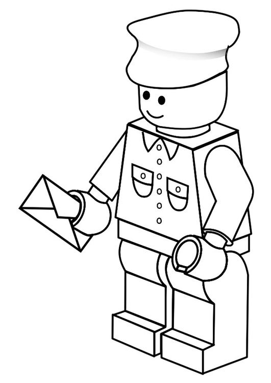 531x750 Coloring Page Postman