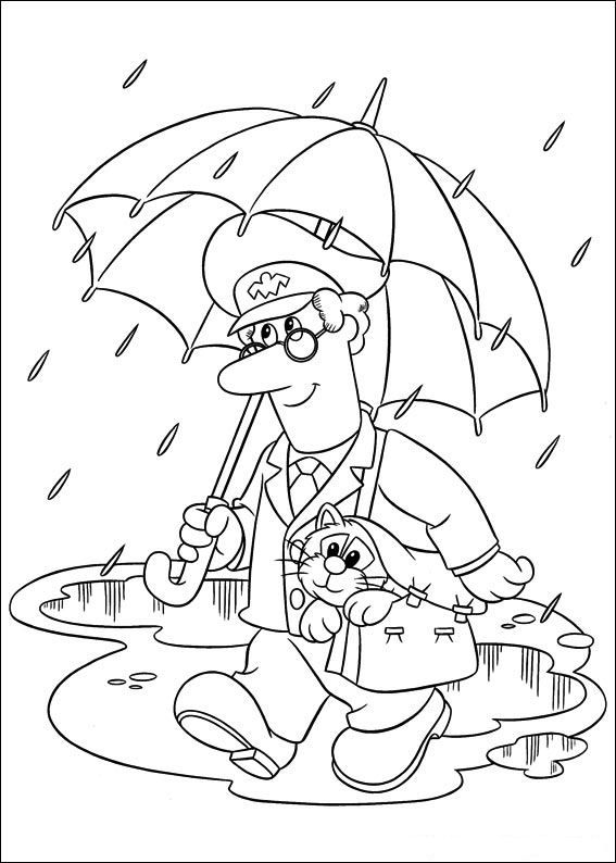567x794 Postman Pat Coloring Pages Coloring Postman Pat