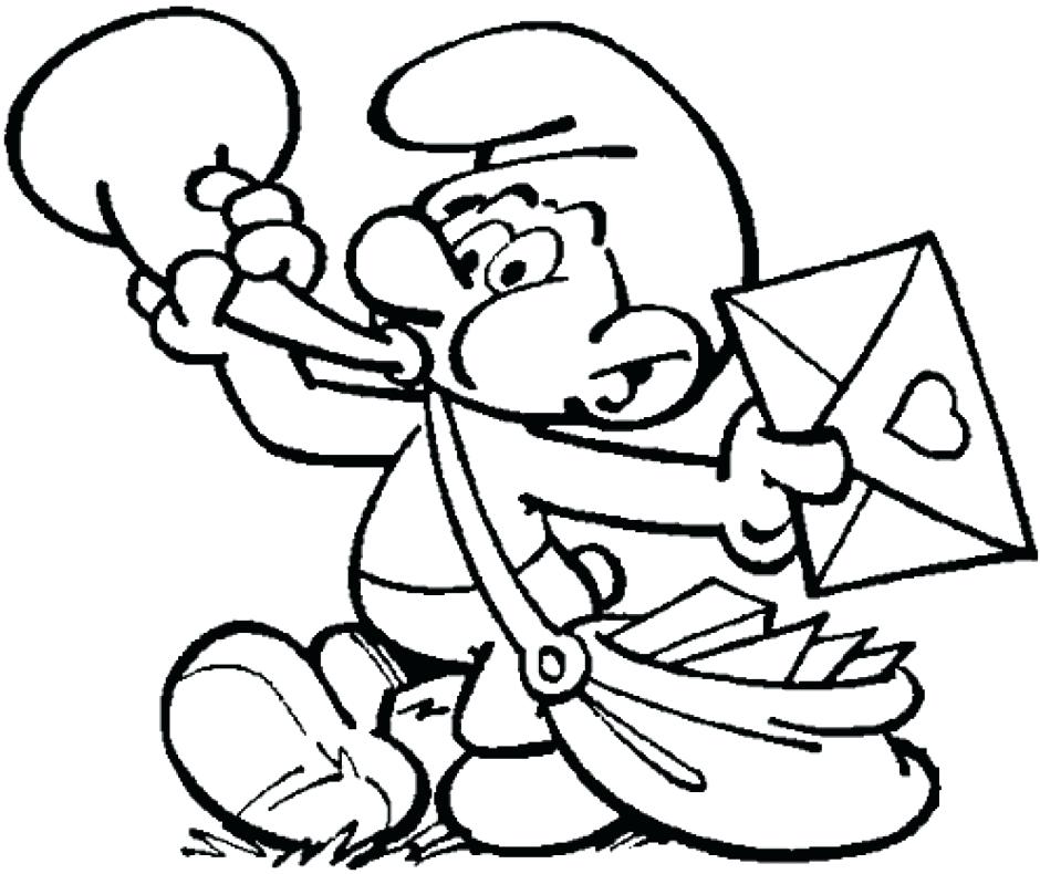 940x790 Smurf Printable Coloring Pages Postman Images Free Printable Smurf