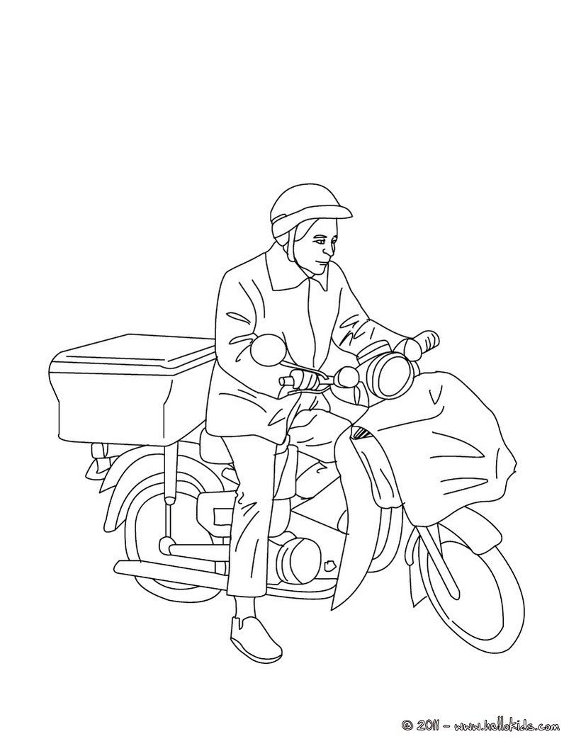 820x1060 Fresh Postman Coloring Page Design Printable Coloring Sheet