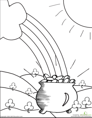 301x389 Pot Of Gold Coloring Page 14