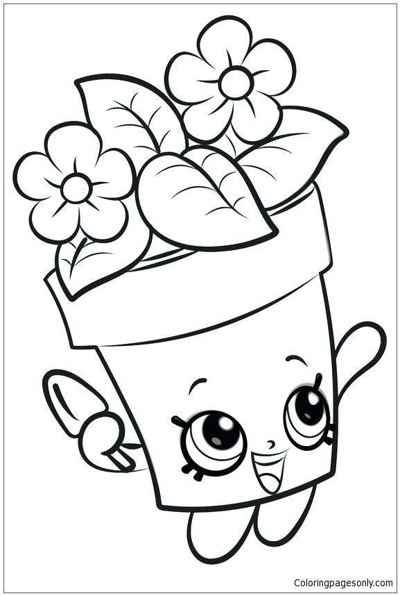 577x858 Flower Pot Coloring Pages