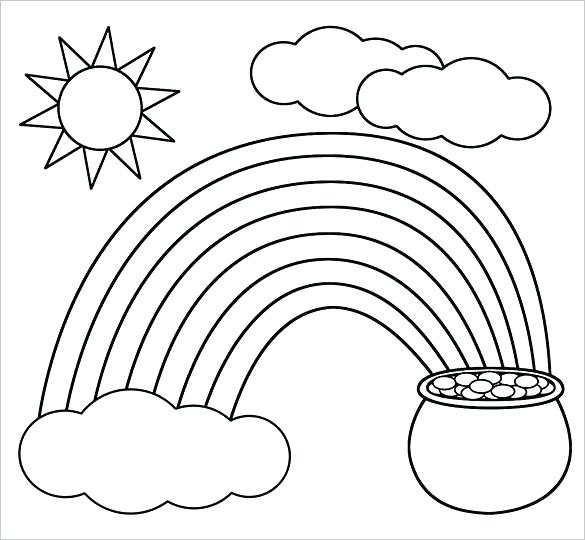 585x540 Coloring Pages Of Rainbows Rainbow Coloring Coloring Page Rainbow