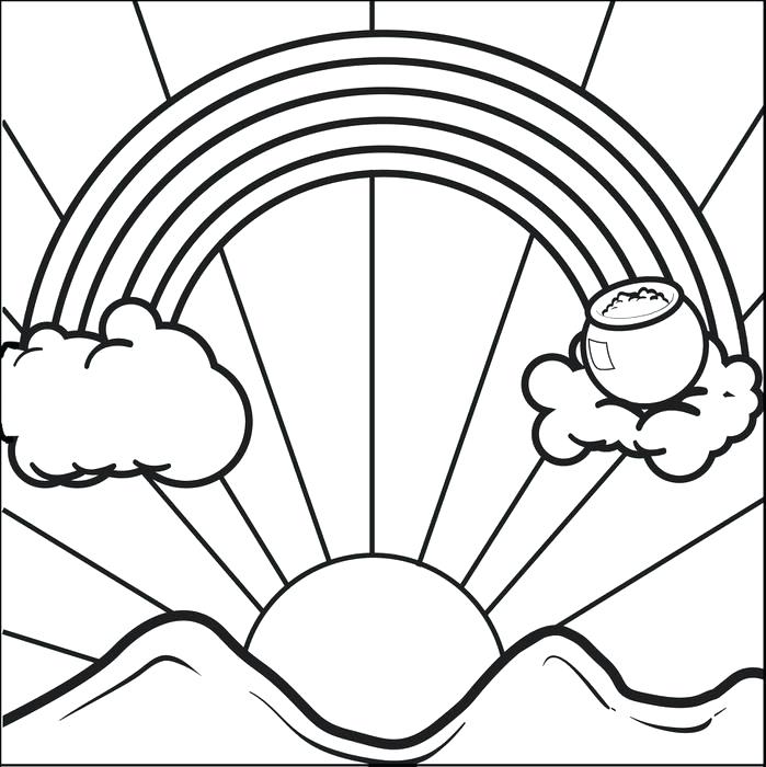 Gold Coloring Pages Rainbow And Pot Of Gold Coloring Page For Kids 699x700 Gold Coloring Pages Rainbow And Pot Of Gold Coloring Page For Kids