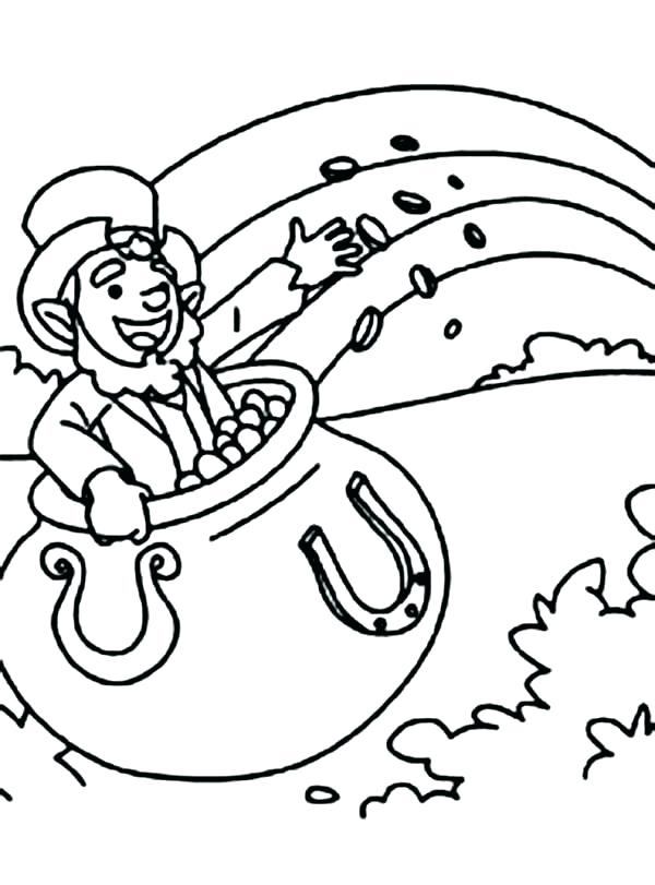 Pot Of Gold Coloring Page Leprechaun Rainbow Pot Of Gold Coloring 600x811 Pot Of Gold Coloring Page Leprechaun Rainbow Pot Of Gold Coloring
