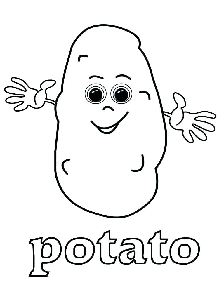 Potato Coloring Pages Potato Coloring Pages As Vegetables Potato 750x1000 Potato Coloring Pages Potato Coloring Pages As Vegetables Potato