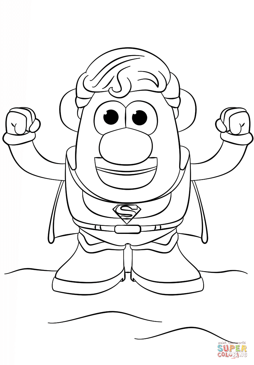 Potato Head Superman Coloring Page Free Printable Pages And Mr 824x1186 Potato Head Superman Coloring Page Free Printable Pages And Mr