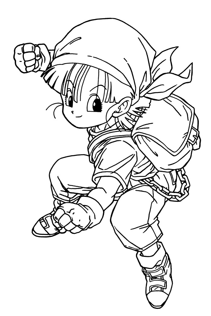 700x1047 Pan Dragon Ball Coloring Pages Dragon Ball Cartoon Coloring, Pan