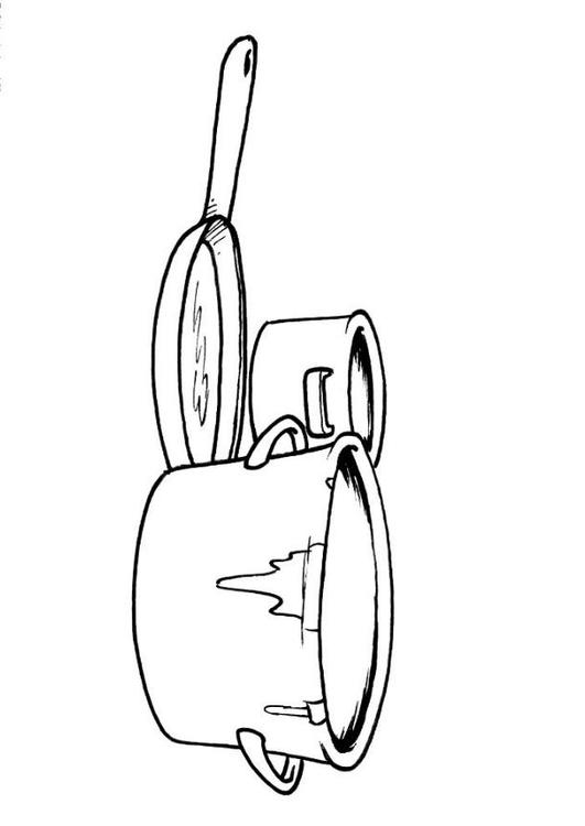 531x750 Coloring Page Pots And Pans